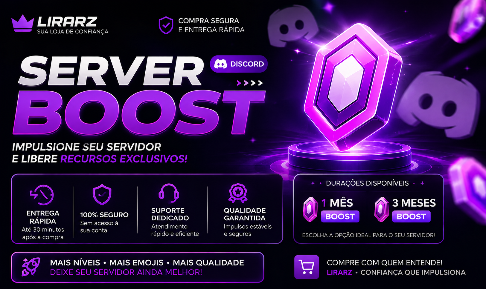 Impulsos Para Grupo Discord - Server Boost